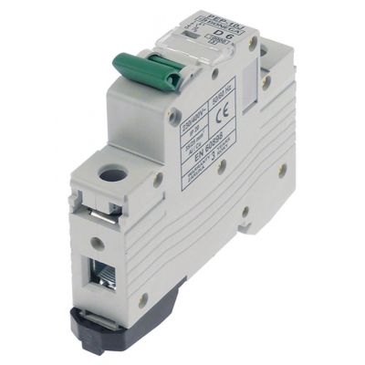 line circuit breaker 1-pole 6 A tripping type D rated 230/400V connection screw mounting DIN rail
