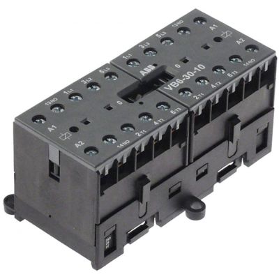 Contactor ABB VB6-30-10 / VB7-30-10, bobina 24 V alternativ, capacitate rezistiv 20 A, inductiv (AC3/400 V) 12 A / 4 kW - 381262