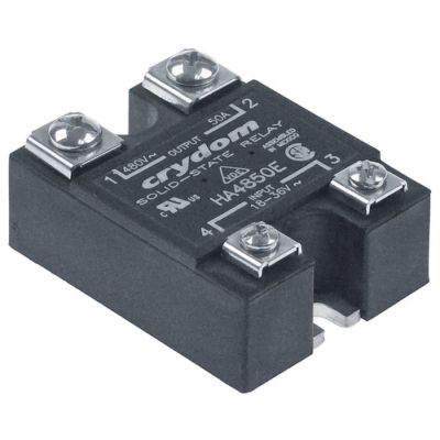 solid state relay CRYDOM HA4850E, 1 phase 50A, load voltage 480V, control voltage 18-36 VAC, L 57x45 mm - 38128