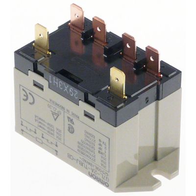 power relays OMRON 24VAC 25A 2NO connection F6,3 bracket mounting at 250V 25A manuf. no.