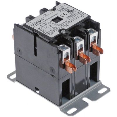 power contactor resistive load 50A 110/120VAC 40A/10HP (AC3/240V) 40A/7.46kW main contacts 3NO