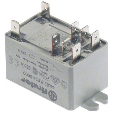 power relays FINDER 24VDC 30 A 2CO connection F6.3 dimensions 34x52mm manuf. no.