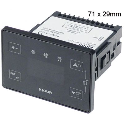 control element KIOUR type REF-FR-SP-TOUCH 71x29mm front dimensions 88x60mm display 3 digits