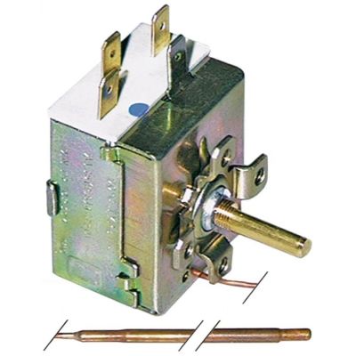 Termostat 56-310°C, contact 1CO, 16A, bulb ø 3,5 x 195 mm - 390009