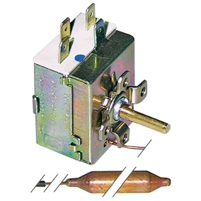 Termostat 30-90°C, contact 1CO 16A, 250V, senzor ø 9,5x50 mm, capilar 1000 mm - 390022