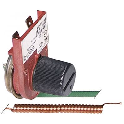 Termostat, temperatura maxima 110 °C, 1 contact, 16 A, senzor ø 6 mm, lungime senzor 50 mm, lungime tub capilar 1540 mm - Cod 390024