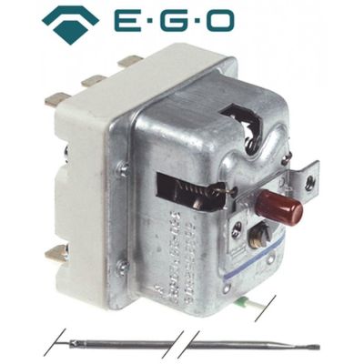 Termostat, 240 °C, 3 contacte, 20 A, senzor ø 3,1 mm, lungime senzor 226 mm, lungime tub capilar 890 mm - Cod 390215