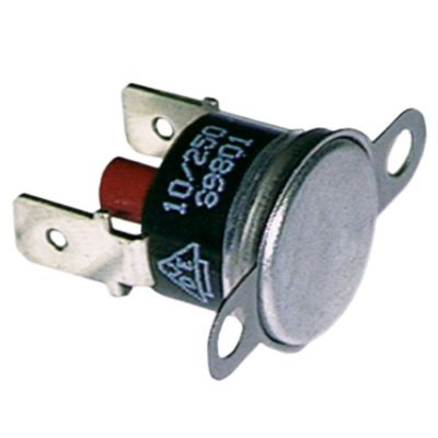 Termostat de siguranta, 165°C, 1 contact, 10 A, 2 orificii de fixare - Cod 390235