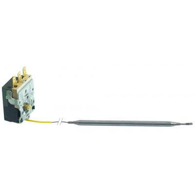 Termostat, temperatura maxima 90 °C, gama temperatura 0-90 °C, 1 contact, 16 A, senzor ø 6 mm, lungime senzor 140 mm - Cod 390243
