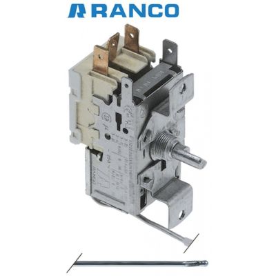 Termostat evaporator RANCO K22S1096, capilar 1,5 m, ax D ø 6x4,6 mm, 3 contacte 6A, 250V - 390291