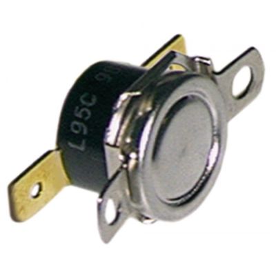 Termostat de contact cu bimetal 60°C, contact 16A, 250V, distanta orificii de fixare 23,8 mm - 390301