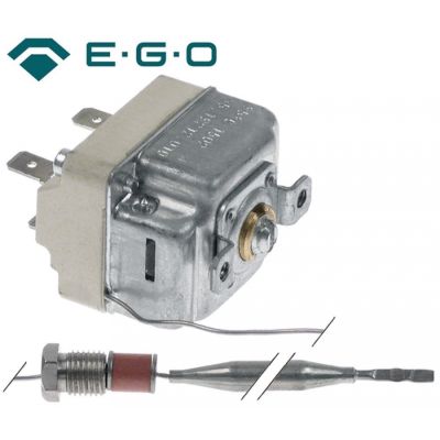Termostat, temperatura maxima 95°C, gama temperatura 30-95°C, 1 contact, 16 A, senzor ø 6 mm, lungime senzor 138 mm - Cod 390349