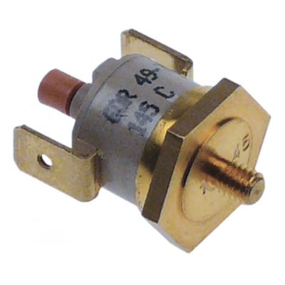 Termostat de siguranta cu bimetal 145°C, contact 1NI, 16A, filet M4, rearmare manuala - 390370