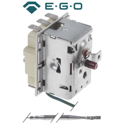 Termostat, 100°C, 3 contacte, 20 A, senzor ø 4 mm, lungime senzor 231 mm, lungime tub capilar 870 mm - Cod 390470