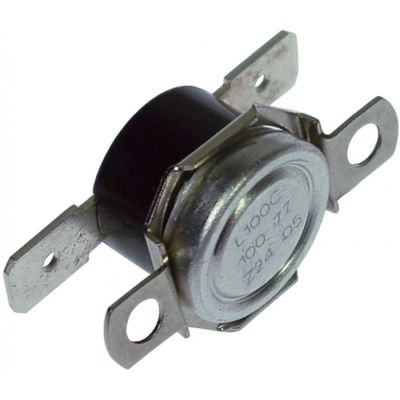 Termostat de contact, cu bimetal, 100 °C, 1 contact, distanta orificii montare 24 mm - 390592