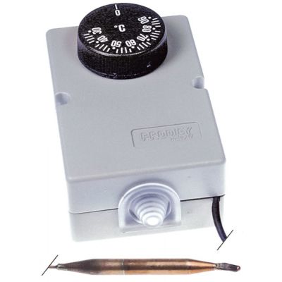 Termostat +30 la +90°C, bulb ø 6,5 x 63 mm, capilar 1500 mm - 390595