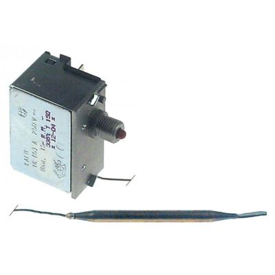 Termostat de siguranta 130°C, contact 16A, bulb ø 5 x 120 mm, lungime tub capilar 900 mm - 390603