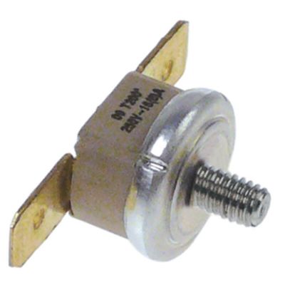 bi-metal safety thermostat switch-off temp. 200°C 1-pole 16A connection F6,3 thread M4