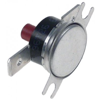 bi-metal safety thermostat hole distance 23,5mm switch-off temp. 100°C 1NC 1-pole connection F6,3