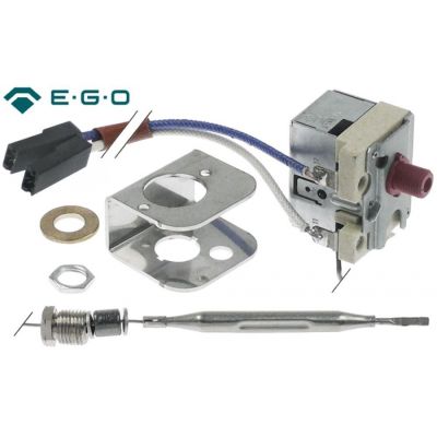 safety thermostat set 225°C 1-pole NC 0,5A probe ø 6mm probe length 80mm