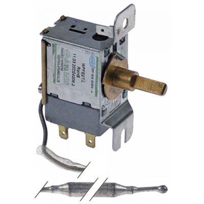 thermostat t.max. 95°C temperature range 0-95°C 1-pole 1NO 6A probe ø 6mm probe L 95mm