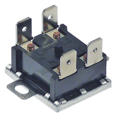 bi-metal safety thermostat hole distance 31mm switch-off temp. 120°C 2NC 2-pole 15A