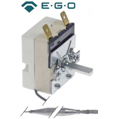 Termostat friteuza 0-190 °C, 1NO, 16 A , senzor ø 6 mm, L 115 mm, fir capilar 550 mm - 390885