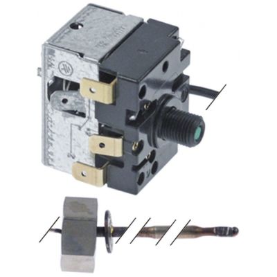 Termostat de siguranta 365°C, 1 CO, 16 A, senzor ø 4 mm, L 107 mm, fir capilar 1190 mm - 390923