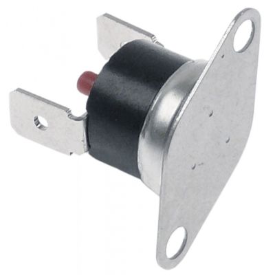 bi-metal safety thermostat hole distance 23,5mm switch-off temp. 120°C 1NC 1-pole 10A 250V