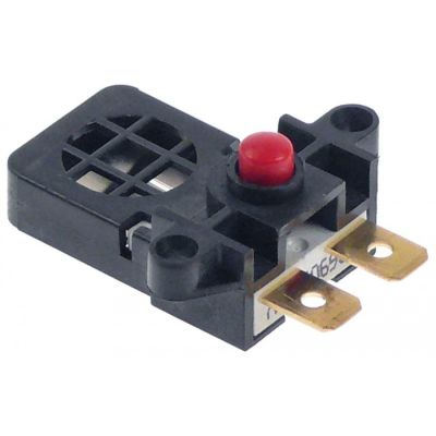 bi-metal safety thermostat hole distance 28,5mm 1-pole connection male faston 6,3mm vertical