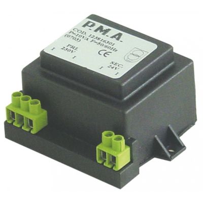 transformer primary 230VAC secondary 24VAC 10VA secondary 0,4A connection screw 50Hz
