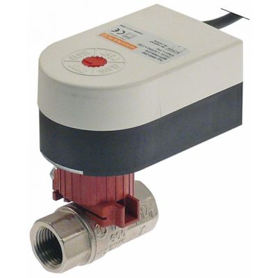 Robinet servo cu bila, filet intern 2x ½" FT, 250 V 50/60 Hz, actionare electrica, trifazic - Cod 401085
