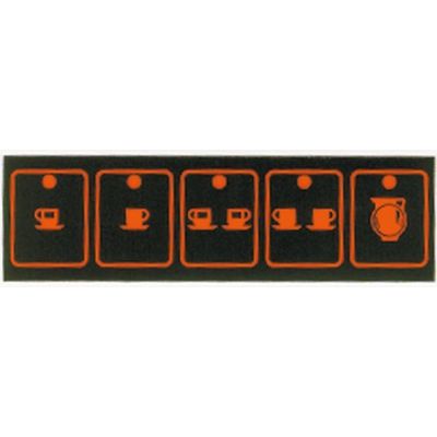 Folie tastatura cu 5 butoane, 92 x 26 mm - 401434