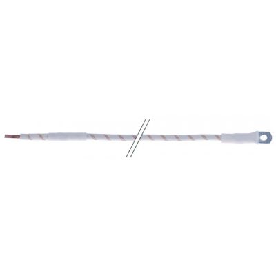 copper wire 4mm² insulation glass fibre connection cable lug ø4mm L 1400mm