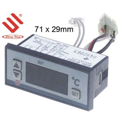 electronic controller SHANGFANG type SF-101S-2 71x29mm 12 V voltage AC NTC relay outputs 1  12VDC