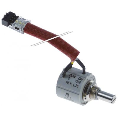potentiometer cable length 250mm shaft length 12mm shaft ø 6,3mm plug type black