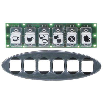 keypad PCB L 125mm W 35mm with front panel buttons 6
