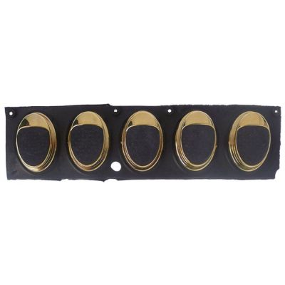 buttons strip mounting pos. centre buttons 5 L 163mm W 42mm gold