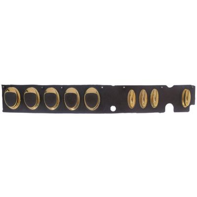 buttons strip mounting pos. right buttons 9 L 305mm W 42mm gold