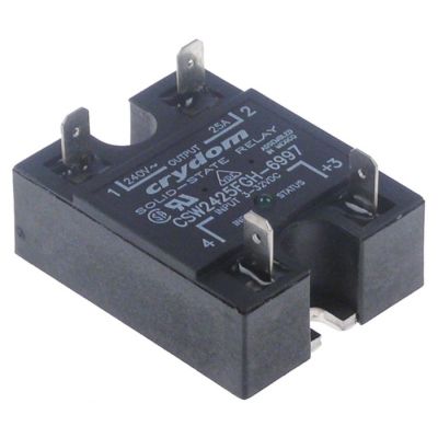 solid state relay CRYDOM 1 phase 25A 240V 3-32VDC L 58mm W 45mm male faston 6.3mm