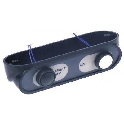 Tastatura ovala inclinata cu 2 butoane ON-OFF, Sirman 19702034, L 130 x 41 mm - 403006