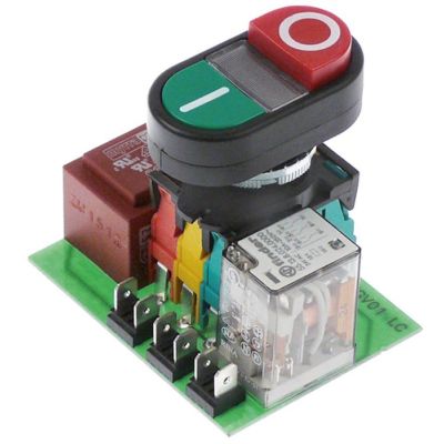 control PCB meat mincer TC8/TCE8/TCE8-2000 230V 10A L 79mm W 59mm connection male faston 6,3mm