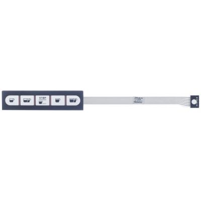 Tastatura membrana cu 5 butoane, pentru M22, L 132 x 32 mm - 403252