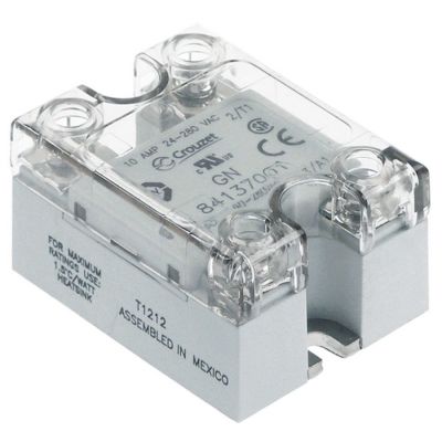 Releu de putere electronic - semiconductor SSR CROUZET 84137001, 10 A, 24-280 V, 90-280 VAC, 58 x 49 mm - 403535