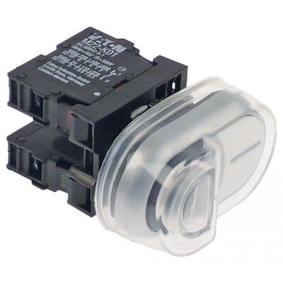momentary push switch mounting ø 22mm red/green 1NO/1NC 230V 6A 0-1 connection screw - 403549