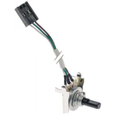 potentiometer 0,6KOhm shaft ø 6mm shaft L 14mm cable length 155mm thread M9 plug type male faston - 403557