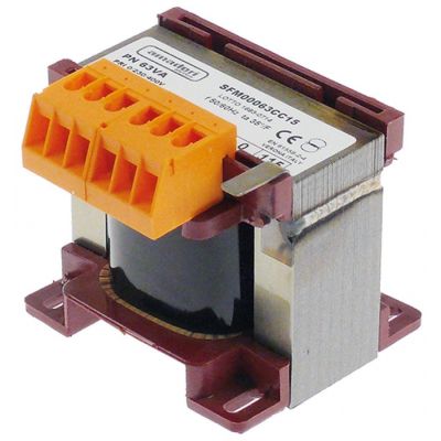 transformer primary 230/400VAC secondary 115VAC 63VA secondary 0,5A H 78mm L 85mm W 77mm - 403573