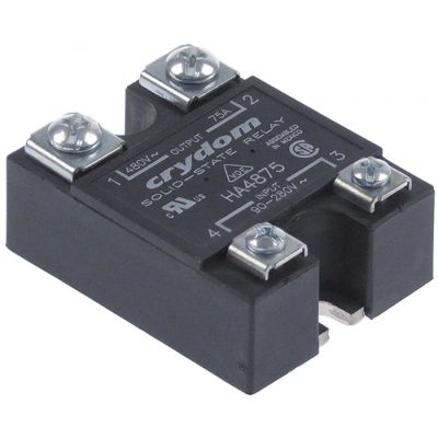 solid state relay CRYDOM 1 phase 75 A 48-480V 90-280VAC L 58,4 mm W 45,7 mm screw type HA4875 - 403579