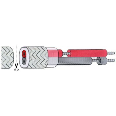 heating cable 230V ø 8/10mm silicone Qty 5m 5290Ohm/m 10W/m t.max. 165°C
