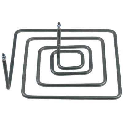 heating element 2000W 400V L 270mm W 230mm H 115mm tube ø 8,5mm mounting pos. inner connection M4